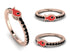 Elegant Enamel Fish Black Diamond Ring - Fish No. 8
