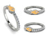 Elegant Enamel Fish Diamond Ring - Fish No. 3