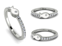 Elegant Enamel Fish Diamond Ring - Fish No. 3 image 1