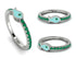 Elegant Enamel Fish Emerald Ring - Fish No. 6