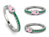 Elegant Enamel Fish Emerald Ring - Fish No. 6 image 2