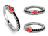 Elegant Enamel Fish Black Diamond Ring - Fish No. 9