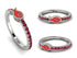 Elegant Enamel Fish Ruby Ring - Fish No. 12
