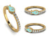 Elegant Enamel Fish Diamond Ring - Fish No. 1 image 3