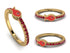 Elegant Enamel Fish Ruby Ring - Fish No. 10