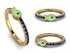 Elegant Enamel Fish Sapphire Ring - Fish No. 13
