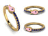 Elegant Enamel Fish Sapphire Ring - Fish No. 13