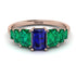 Emerald Cut Sapphire Geometrical Ring - Briella No. 29