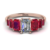Emerald Cut Diamond Geometrical Ring - Briella No. 47 image 1