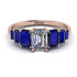 Emerald Cut Diamond Geometrical Ring - Briella No. 62