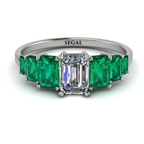 Emerald Cut Diamond Geometrical Ring - Briella No. 18 image 1
