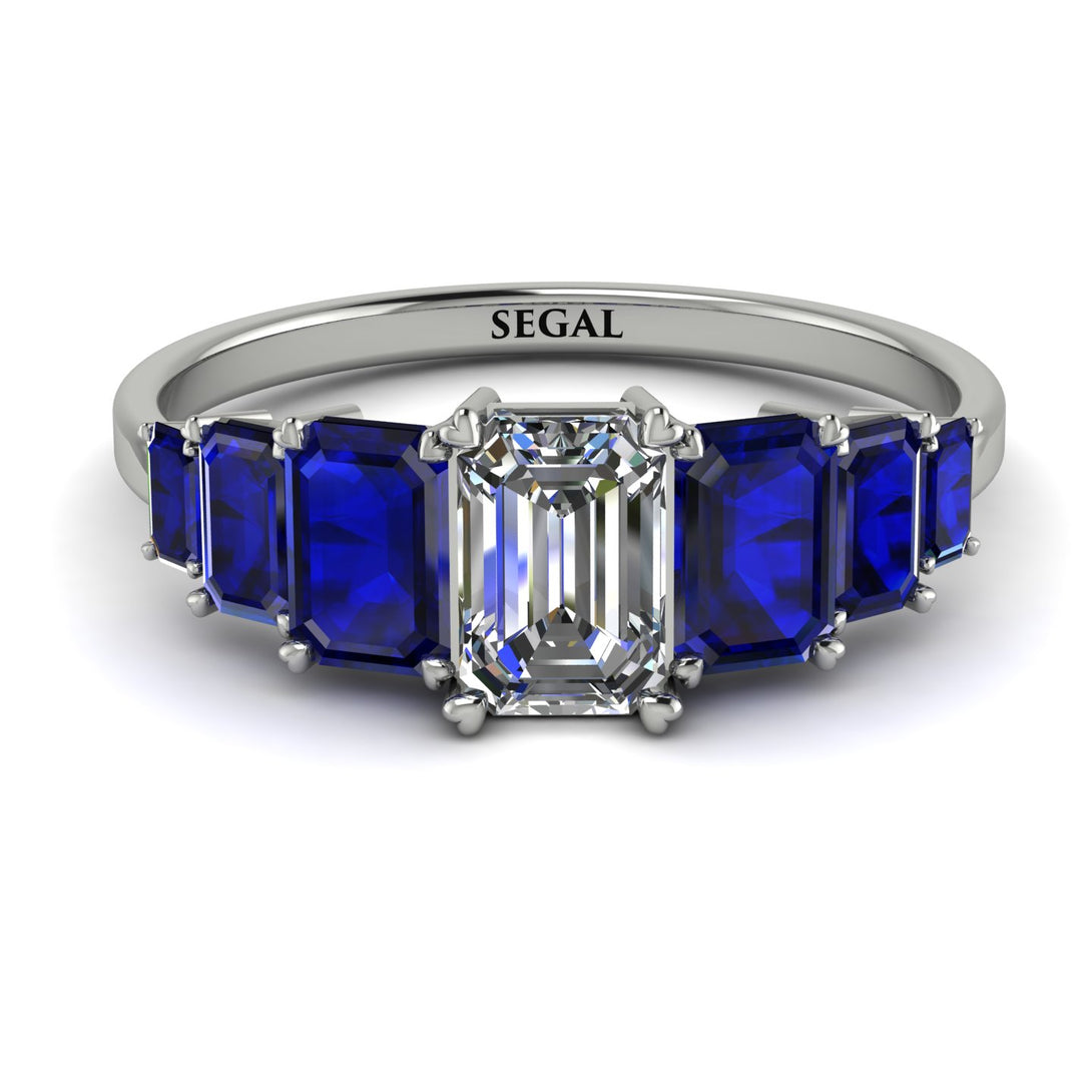 Emerald Cut Diamond Geometrical Ring - Briella No. 63