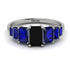 Emerald Cut Black Diamond Geometrical Ring - Briella No. 69