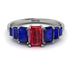 Emerald Cut Ruby Geometrical Ring - Briella No. 72