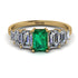 Emerald Cut Emerald Geometrical Ring - Briella No. 4 image 1