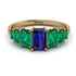 Emerald Cut Sapphire Geometrical Ring - Briella No. 28 image 1