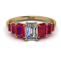 Emerald Cut Diamond Geometrical Ring - Briella No. 46 image 1