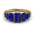 Emerald Cut Sapphire Geometrical Ring - Briella No. 73