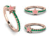 Elegant Enamel Star Emerald Ring - Star No. 5