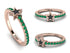 Elegant Enamel Star Emerald Ring - Star No. 5