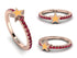 Elegant Enamel Star Ruby Ring - Star No. 11