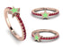 Elegant Enamel Star Ruby Ring - Star No. 11