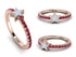 Elegant Enamel Star Ruby Ring - Star No. 11