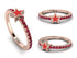 Elegant Enamel Star Ruby Ring - Star No. 11 image 12
