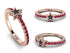 Elegant Enamel Star Ruby Ring - Star No. 11