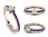 Elegant Enamel Star Sapphire Ring - Star No. 14