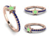 Elegant Enamel Star Sapphire Ring - Star No. 14
