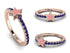Elegant Enamel Star Sapphire Ring - Star No. 14