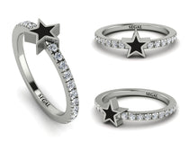 Elegant Enamel Star Diamond Ring - Star No. 3 image 1