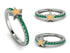 Elegant Enamel Star Emerald Ring - Star No. 6