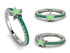 Elegant Enamel Star Emerald Ring - Star No. 6
