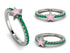 Elegant Enamel Star Emerald Ring - Star No. 6 image 2
