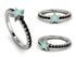 Elegant Enamel Star Black Diamond Ring - Star No. 9 image 3
