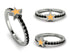 Elegant Enamel Star Black Diamond Ring - Star No. 9 image 5