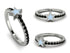 Elegant Enamel Star Black Diamond Ring - Star No. 9
