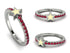 Elegant Enamel Star Ruby Ring - Star No. 12 image 4