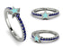 Elegant Enamel Star Sapphire Ring - Star No. 15 image 2