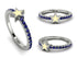 Elegant Enamel Star Sapphire Ring - Star No. 15