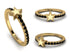 Elegant Enamel Star Black Diamond Ring - Star No. 7 image 4