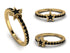Elegant Enamel Star Black Diamond Ring - Star No. 7 image 14
