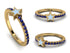 Elegant Enamel Star Sapphire Ring - Star No. 13