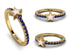 Elegant Enamel Star Sapphire Ring - Star No. 13
