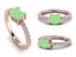 Elegant Enamel Cat Diamond Ring - Cat No. 2