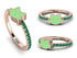 Elegant Enamel Cat Emerald Ring - Cat No. 5 image 1