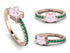 Elegant Enamel Cat Emerald Ring - Cat No. 5