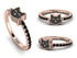 Elegant Enamel Cat Black Diamond Ring - Cat No. 8